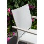 Urbanite-Essgruppe mit Esstisch 160 cm und 6 stapelbaren Esszimmerstühlen - Beige