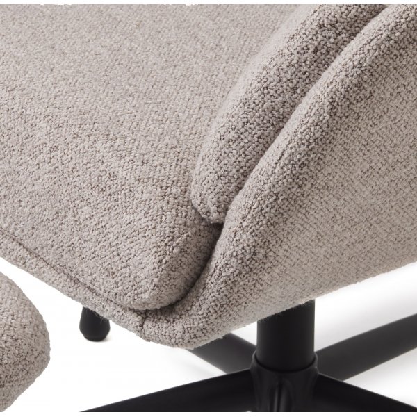Manitoba-Liegestuhl mit Fußhocker - Taupe