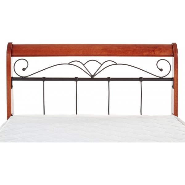 Bettrahmen Anika 90 cm - Kirsche antik/Schwarz