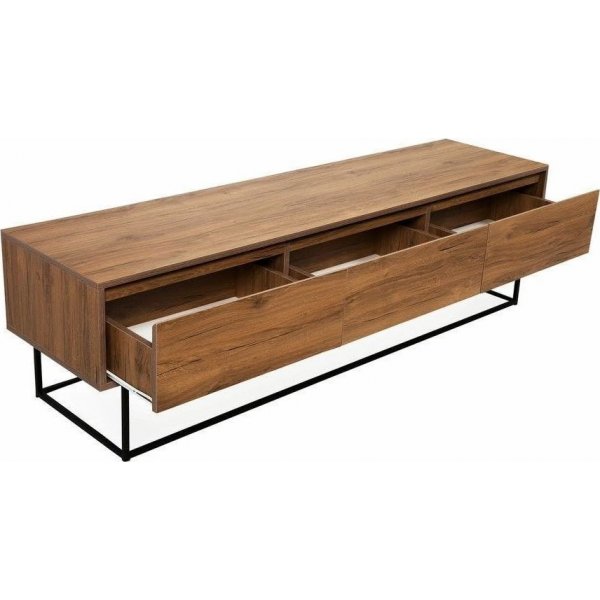 Lupine Medienbank 180 cm - Nussbaum/schwarz