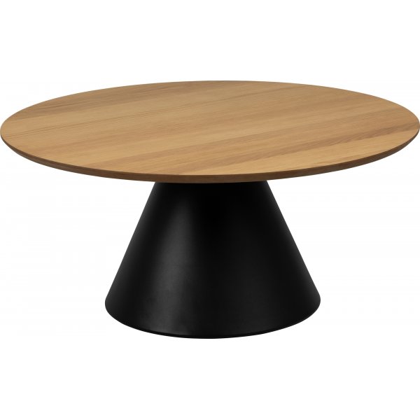 Soli Couchtisch Ø85 cm - Eiche/Schwarz