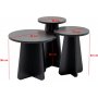 Lume Couchtisch-Set - Schwarz