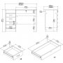 Function Plus Schreibtisch mit 4 Schubladen 109,3 x 48,5 cm - Black Box
