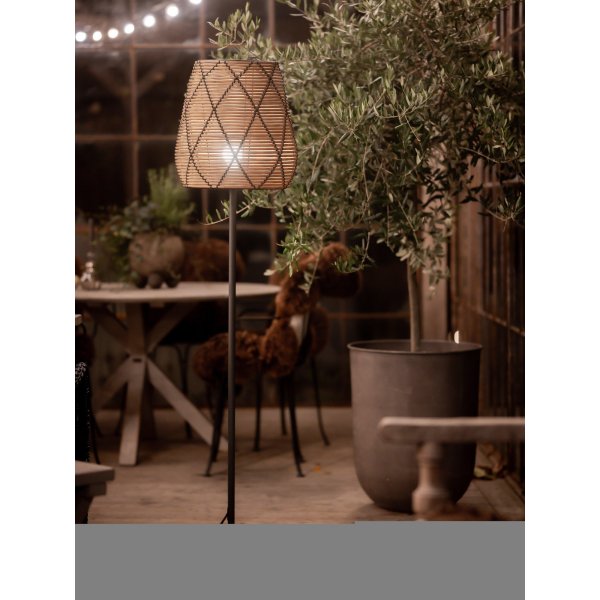 Lollo Lampenschirm für den Außenbereich - Natur/Schwarz - 38 cm