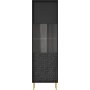 Bullet-Glasvitrine - Schwarz/Gold