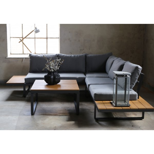 Outdoor-Ecksofa mit Tisch + Textilreinigung für Möbel