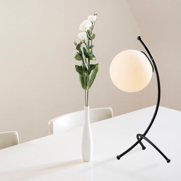 Tischlampe Yay - Schwarz/Weiß