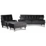 Adena 3-Sitzer Sofa - Dunkelgrauer Samt
