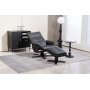 Duvnäs Reclinersessel mit Fußhocker - schwarzes PU