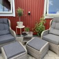 Kundenbild Santiago Gartenmöbelset (2 faltbare Stühle, 1 Tisch) - Grauer Kunstrattan
