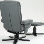 Relaxsessel grau mit Fußhocker - Oslo