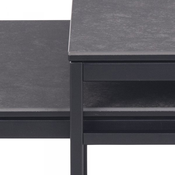 Exeter Wetttisch 55x50 | 100 x 50 cm - Schwarz