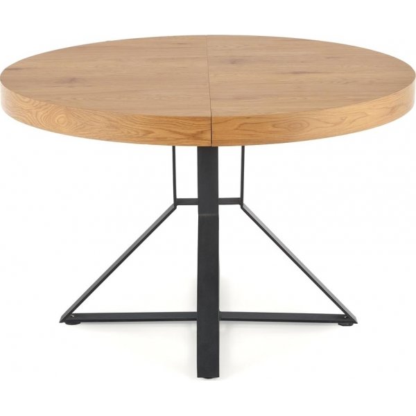 Mercy Esstisch 120-160 x 120 cm - Eiche/Schwarz