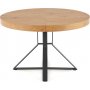 Mercy Esstisch 120-160 x 120 cm - Eiche/Schwarz
