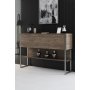 Lux Relieftisch 120 x 30 cm - Walnuss/Silber