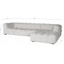 Diwansofa Bouclè cremeweiß 322 cm