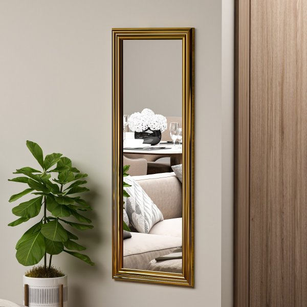 Glatter Wandspiegel - Gold