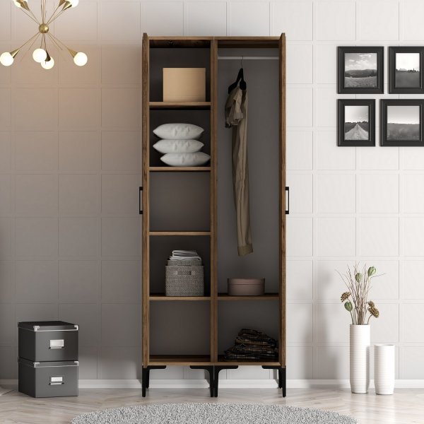 Kumsal Kleiderschrank 3 Walnuss
