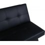 Schlafsofa - Schwarzes Kunstleder