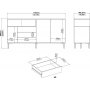 Roomer Sideboard - Schwarz/Walnuss