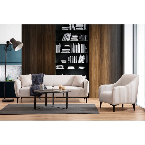 Belissimo 3-Sitzer-Sofa - Weiß