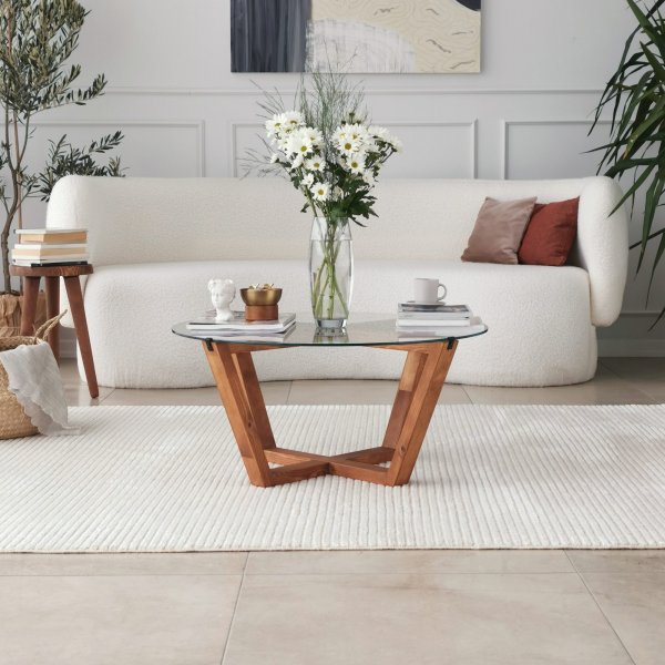 Lotus Couchtisch Ø75 cm - Holz