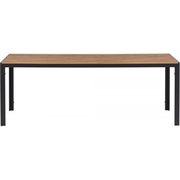 Gartentisch 205 x 90 cm schwarz/natur - Copacabana
