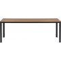 Gartentisch 205 x 90 cm schwarz/natur - Copacabana