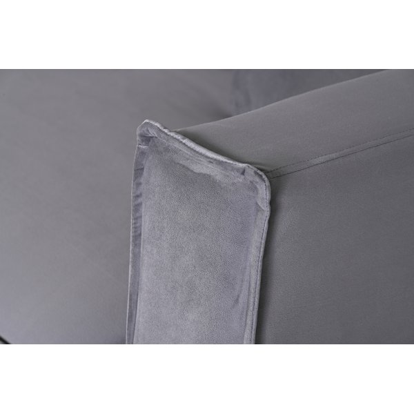 Brandy Lounge Sessel 1,5-Sitzer Sofa - Dunkelgrau (Samt)