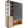 Limbo Kleiderschrank 602 - Anthrazit/Eiche