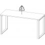 Schilderschreibtisch 150 cm - Mattgrau/Hickory