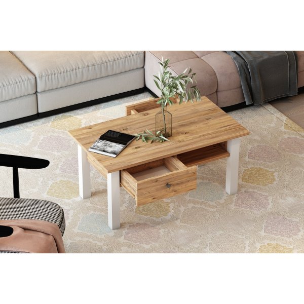 Lissabon Couchtisch 90 x 50 cm - Beige