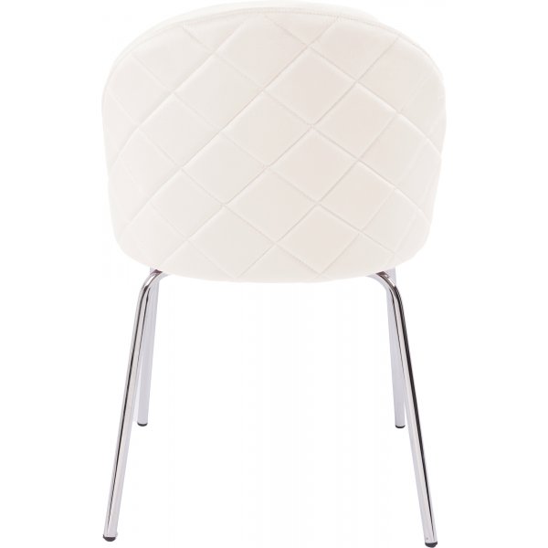 Plaza velvet Stuhl - beige / chrom + Möbelfüße