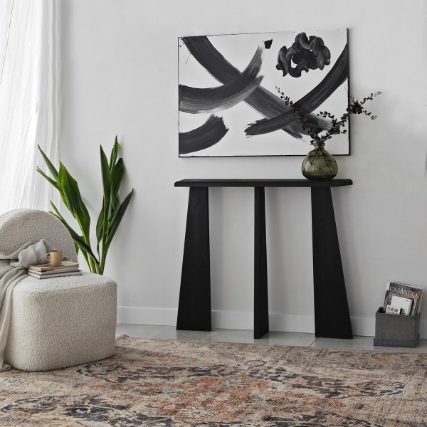 Kleopatra-Relieftisch 100 x 28 cm - Anthrazit