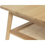 Yuma Couchtisch aus geölter Eiche mit Ablage aus Rattan