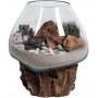 San Marino Wassertropfenvase - Teak/Glas - 15-20 cm