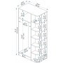 Luses Kleiderschrank - Kiefer/Beige