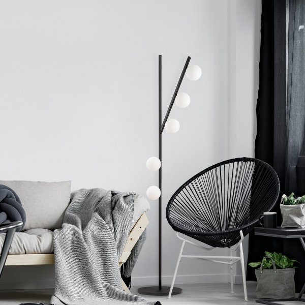 Domino Stehlampe 11041 - Schwarz/Weiß