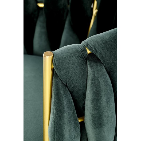 Cadeira Esszimmerstuhl 517 - Dunkelgrün/Gold