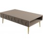 Lyon Couchtisch 105 x 60 cm - Braun/Gold