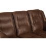 Vera 3-Sitzer-Sofa aus brauner Mikrofaser