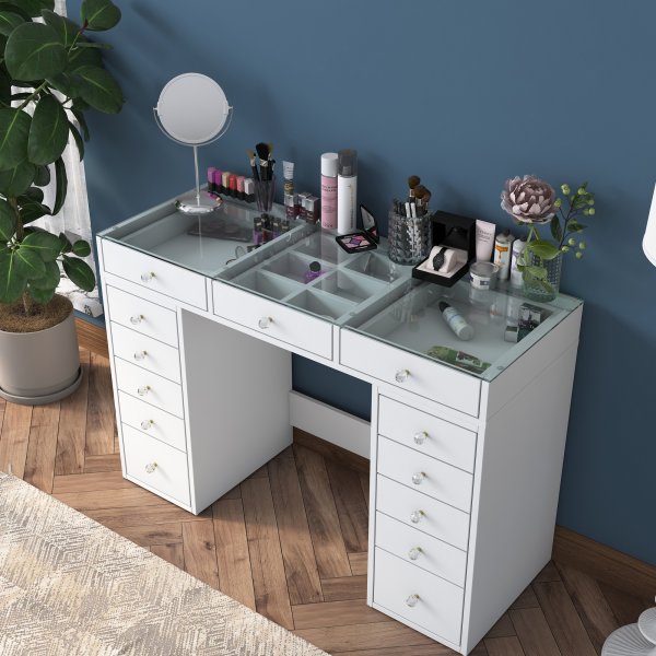 Bijou Schminktisch 5 - 120 x 44,5 cm - Weiß