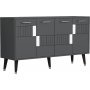 Moda Sideboard - Anthrazit/Silber