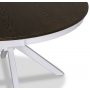 Lebensmittelgruppe Skagen; runder Esstisch 120 cm - Eiche weiß / braun gebeizt mit 4 Danderyd No.30 Stühlen Schwarz