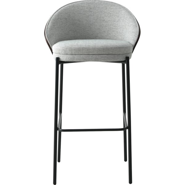 Canelas Barhocker Hellgrau/Dunkelbraun