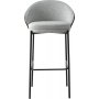 Canelas Barhocker Hellgrau/Dunkelbraun