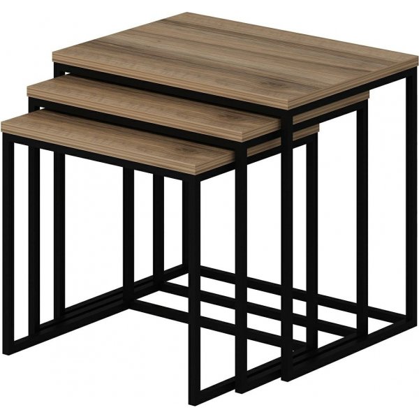 Evia Tisch 45/50/55 x 36/38/40 cm - Walnuss