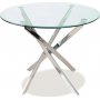 Charlotte runder Esstisch Ø90 cm - Chrom / Glas