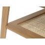 Yuma Couchtisch aus geölter Eiche mit Ablage aus Rattan