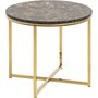 Alisma Ecktisch - Gold/brauner Marmor